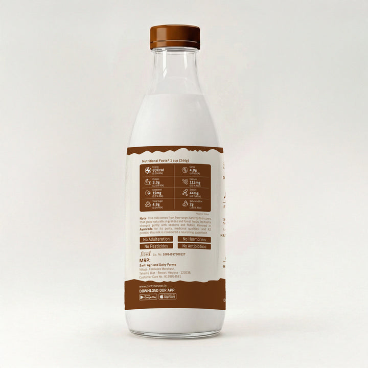 A2 Kankrej Cow Milk - Fat 4.5% - Purity Harvest