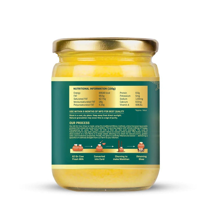 A2 Gir Cow Ghee | Crafted Using Traditional Vedic Bilona Method - Purity Harvest