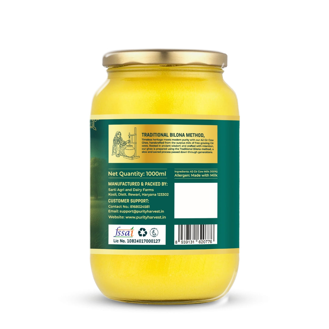 A2 Gir Cow Ghee | Crafted Using Traditional Vedic Bilona Method