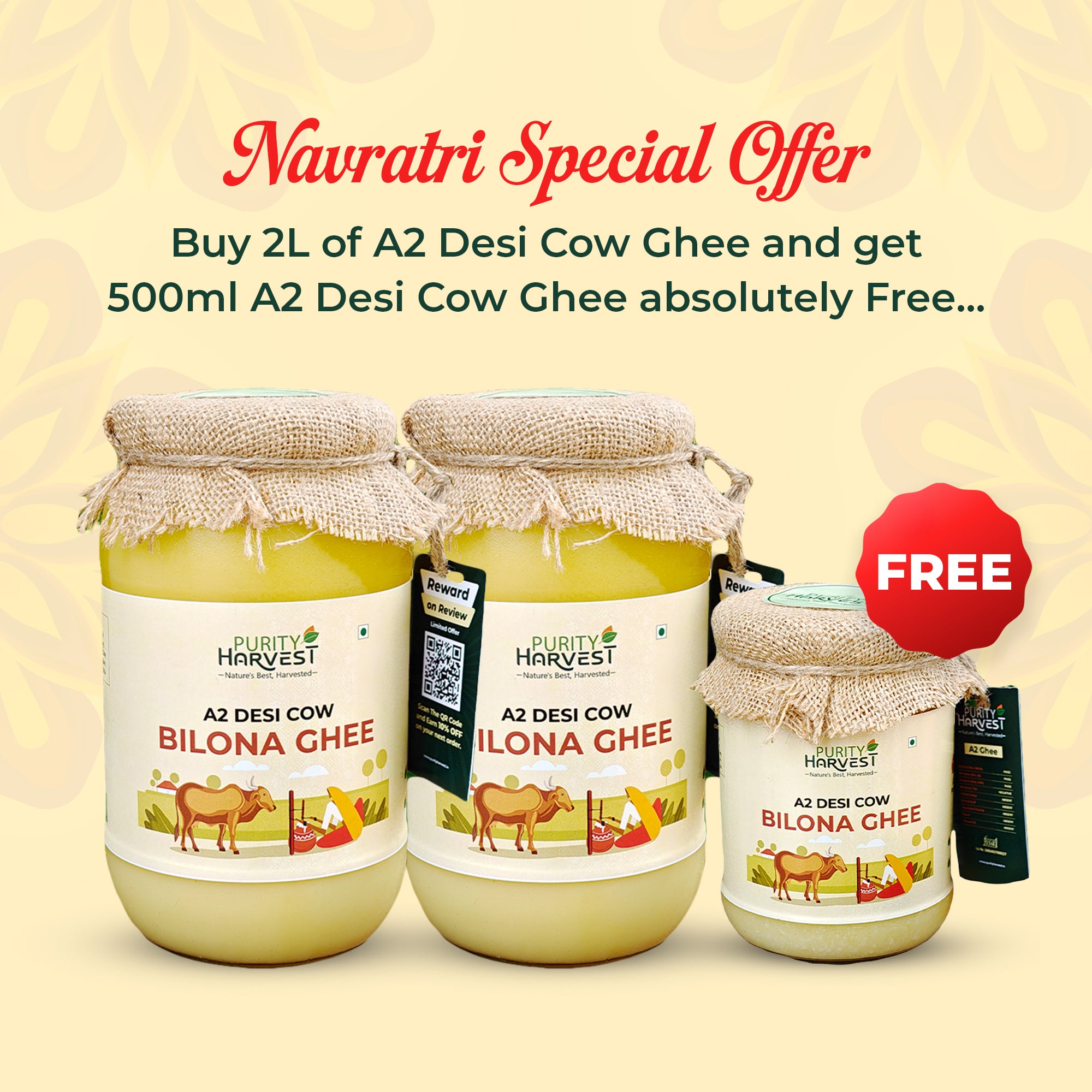 A2 Desi Cow Ghee | Crafted Using Traditional Vedic Bilona Method