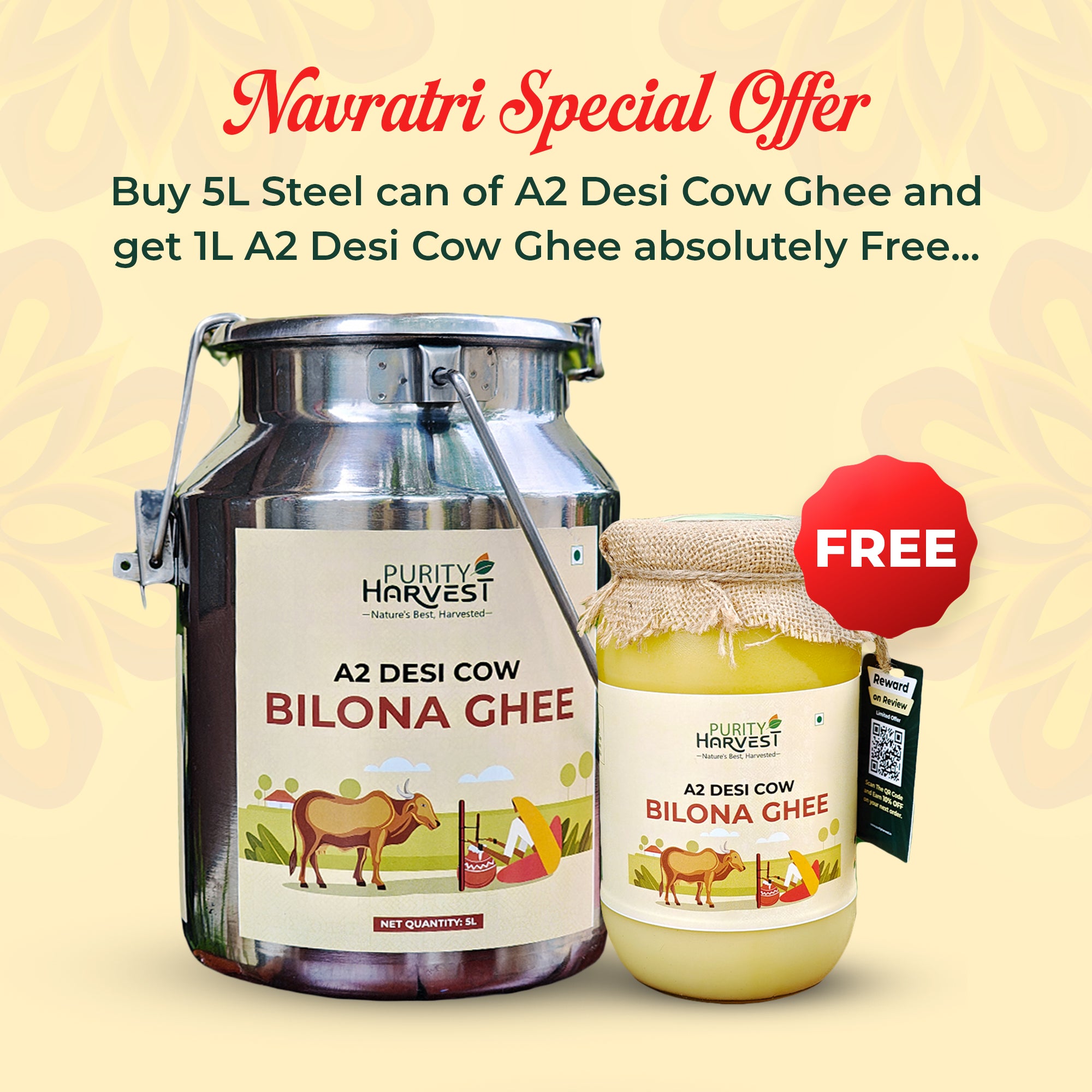 A2 Desi Cow Ghee | Crafted Using Traditional Vedic Bilona Method