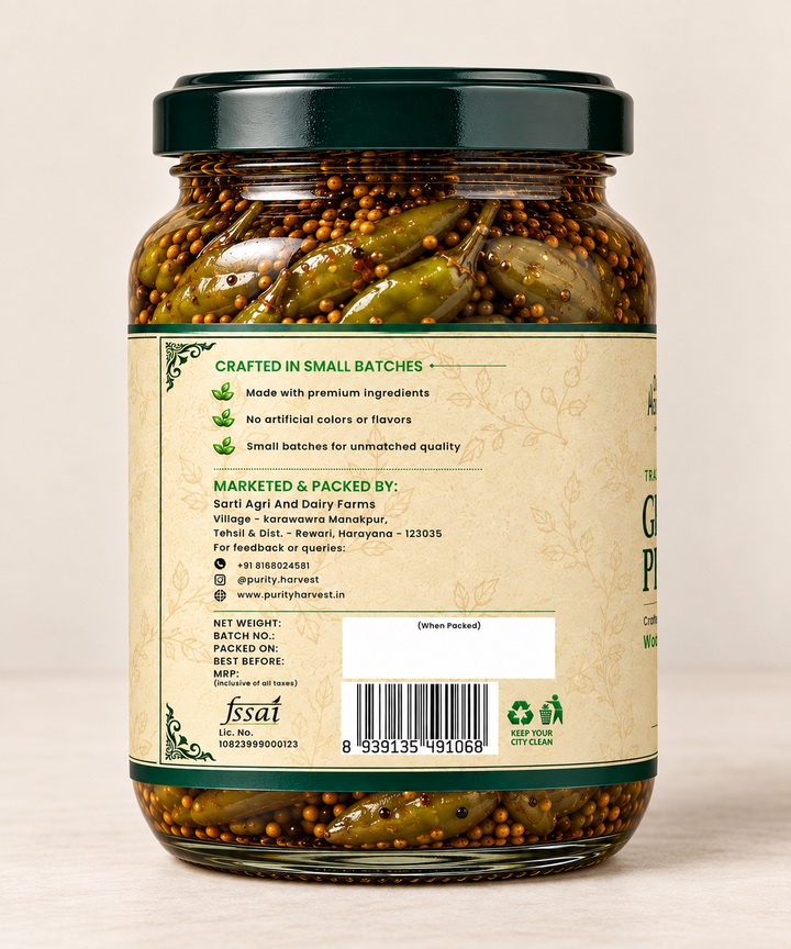 Green Chilli Pickle | Traditional Hari Mirch Achaar