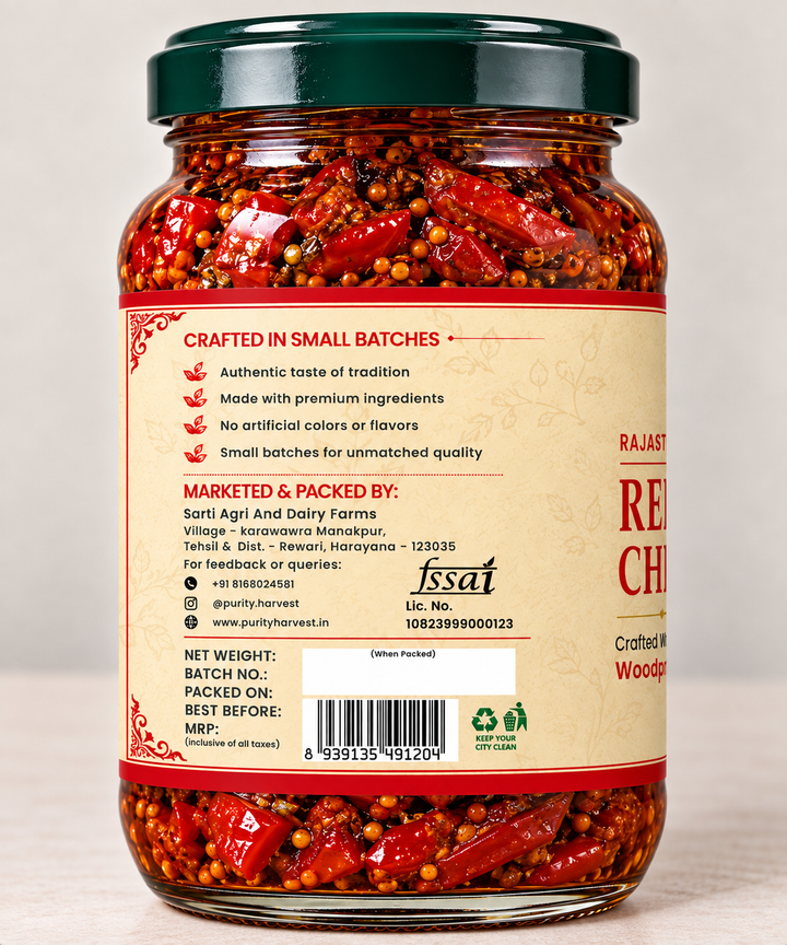 Red Bharwa Chilli Pickle