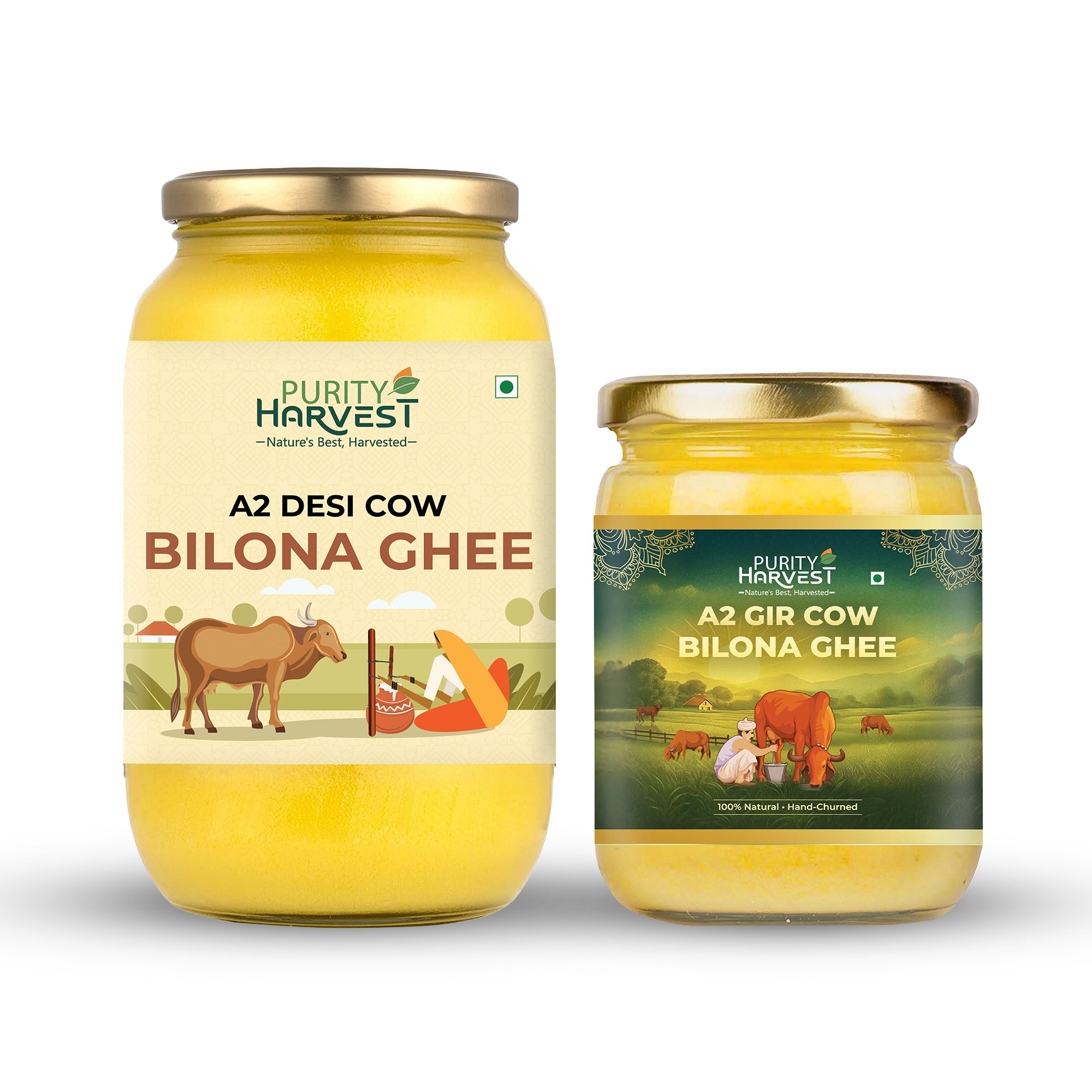 1L A2 desi cow ghee and 500ml  A2 gir cow ghee combo