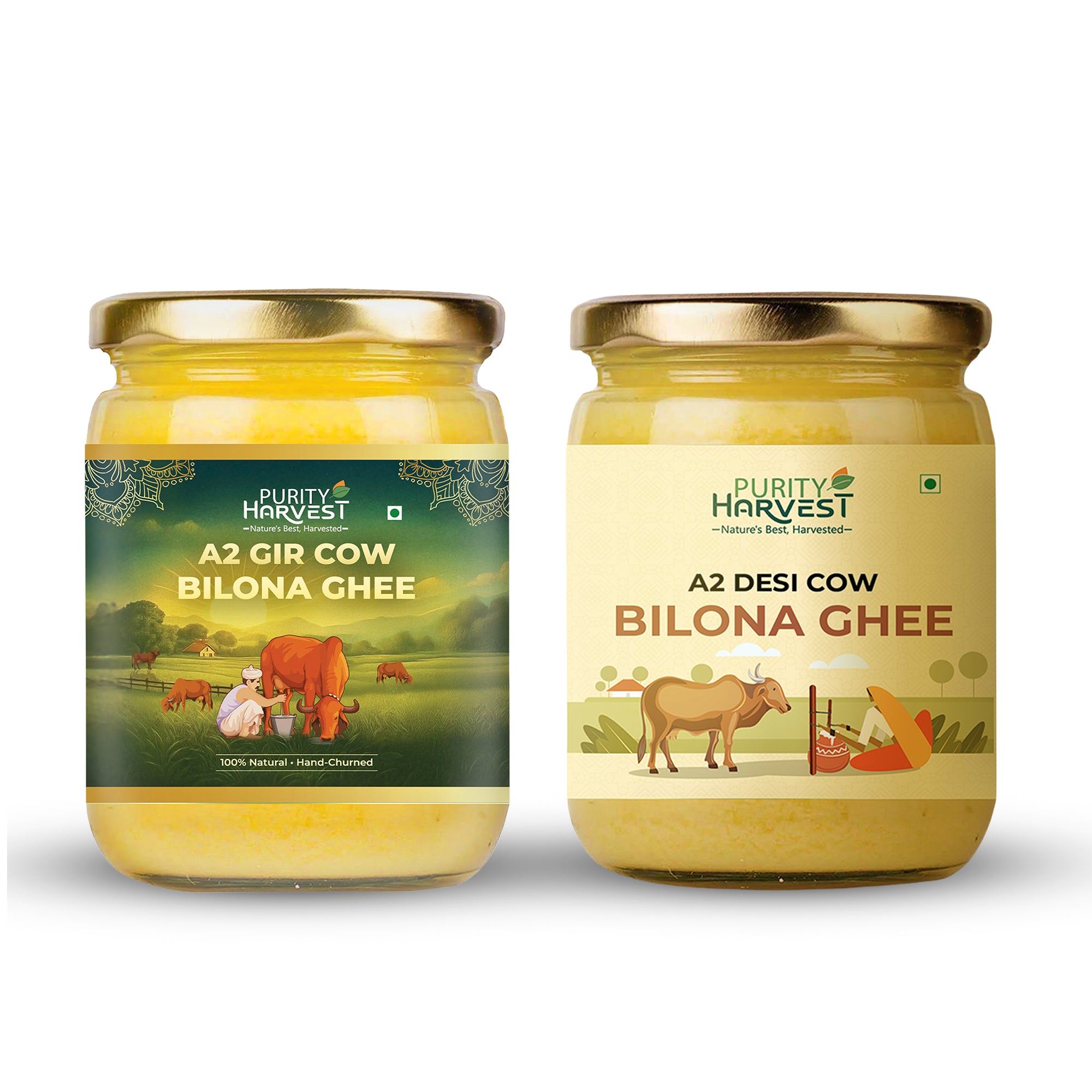 A2 Desi Cow Ghee and A2 Gir Cow Ghee combo 500 ML