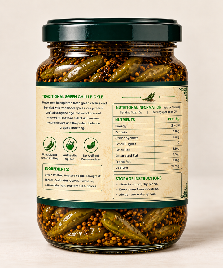 Green Chilli Pickle | Traditional Hari Mirch Achaar