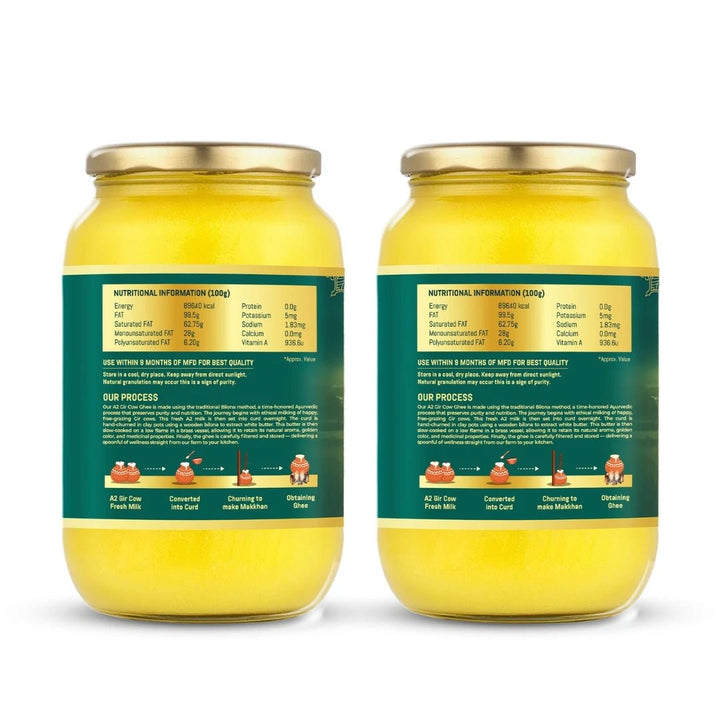 A2 Gir Cow Ghee | Crafted Using Traditional Vedic Bilona Method - Purity Harvest