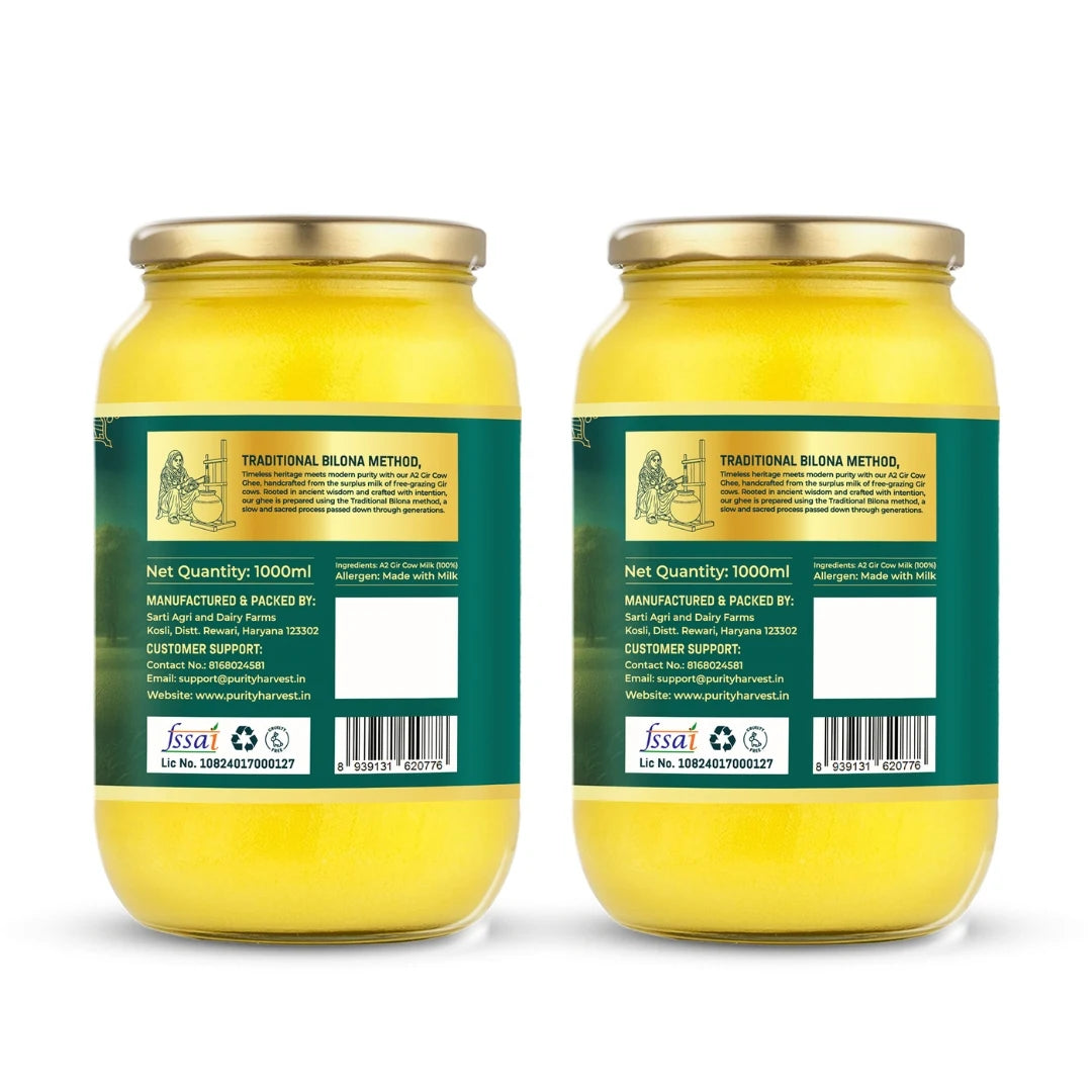 A2 Gir Cow Ghee | Crafted Using Traditional Vedic Bilona Method
