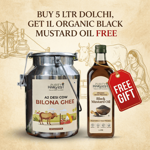 A2 Desi Cow Ghee | Crafted Using Traditional Vedic Bilona Method – 5 Ltr Dolchi