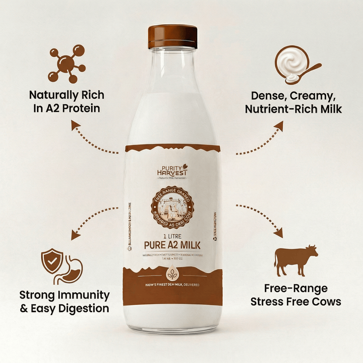 A2 Kankrej Cow Milk - Fat 4.5% - Purity Harvest