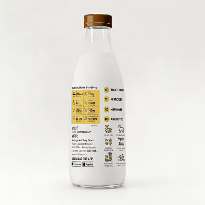 Indian Desi Cow Milk - Fat 4.0% - Purity Harvest