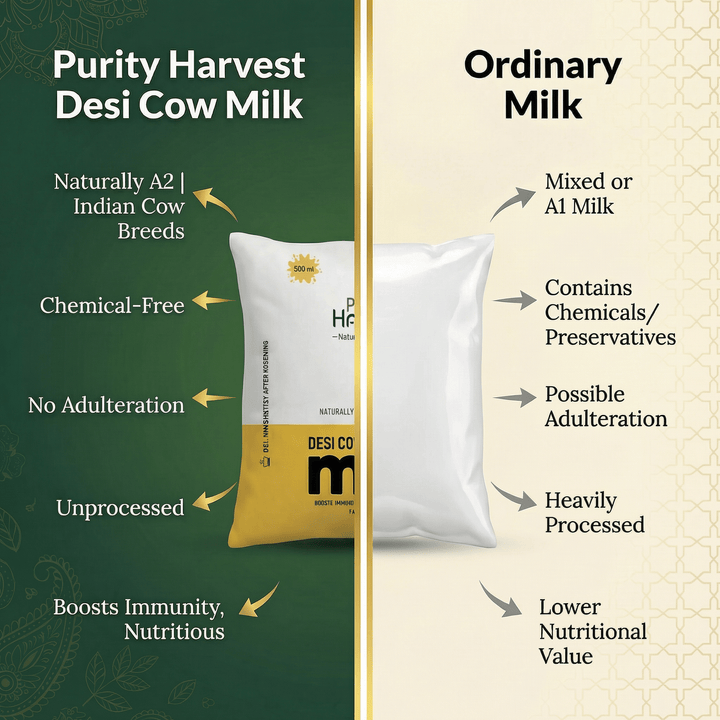Indian Desi Cow Milk - Fat 4.0% - Purity Harvest