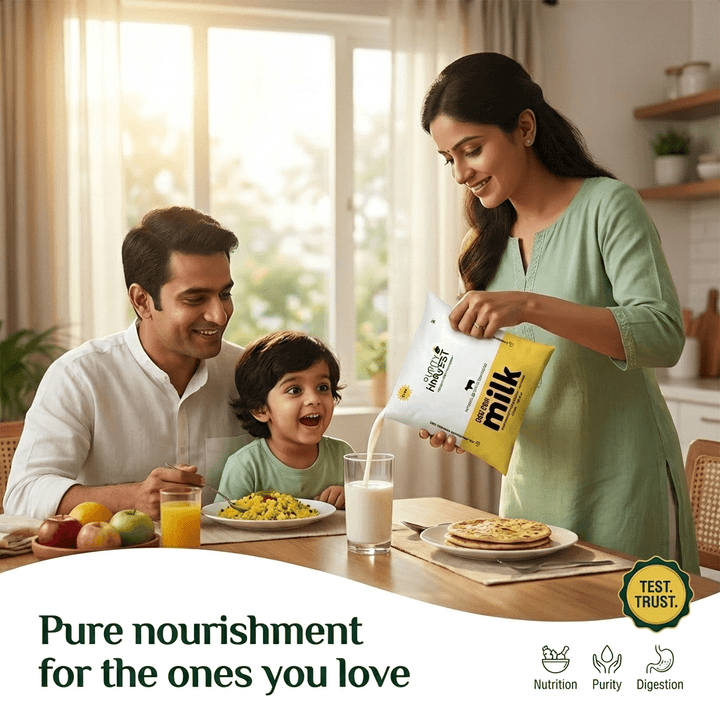 Indian Desi Cow Milk - Fat 4.0% - Purity Harvest