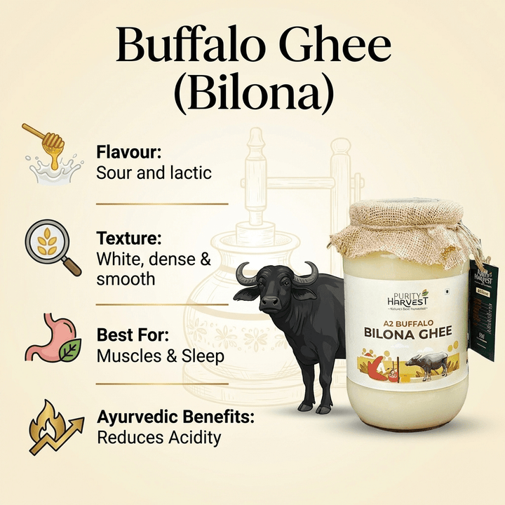 A2 Buffalo Ghee | Crafted Using Traditional Vedic Bilona Method - Purity Harvest