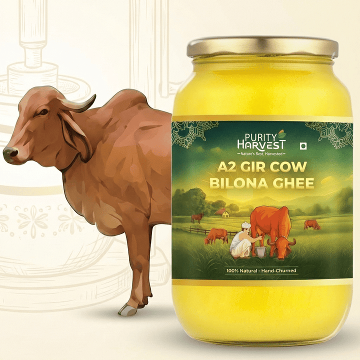A2 Gir Cow Ghee | Crafted Using Traditional Vedic Bilona Method - Purity Harvest