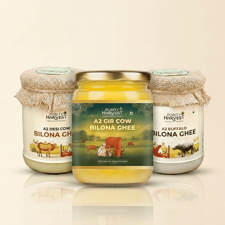 Purity Trial Trio - Gir + Desi + Buffalo (500 Gm each)