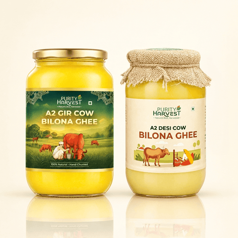 A2 Gir Cow Bilona Ghee & A2 Desi Cow Bilona Ghee - 1L + 1L – Default Title