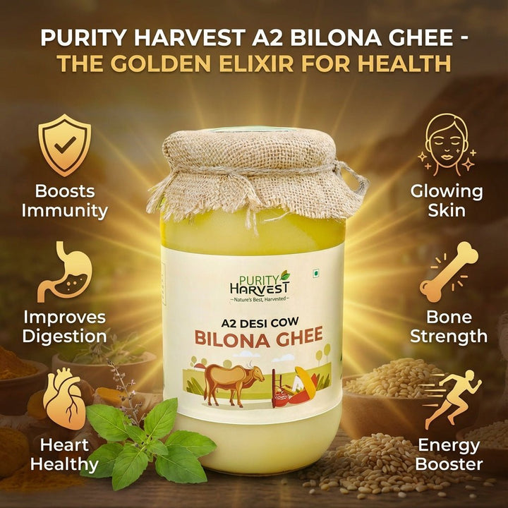 A2 Desi Cow Ghee | Crafted Using Traditional Vedic Bilona Method - Purity Harvest