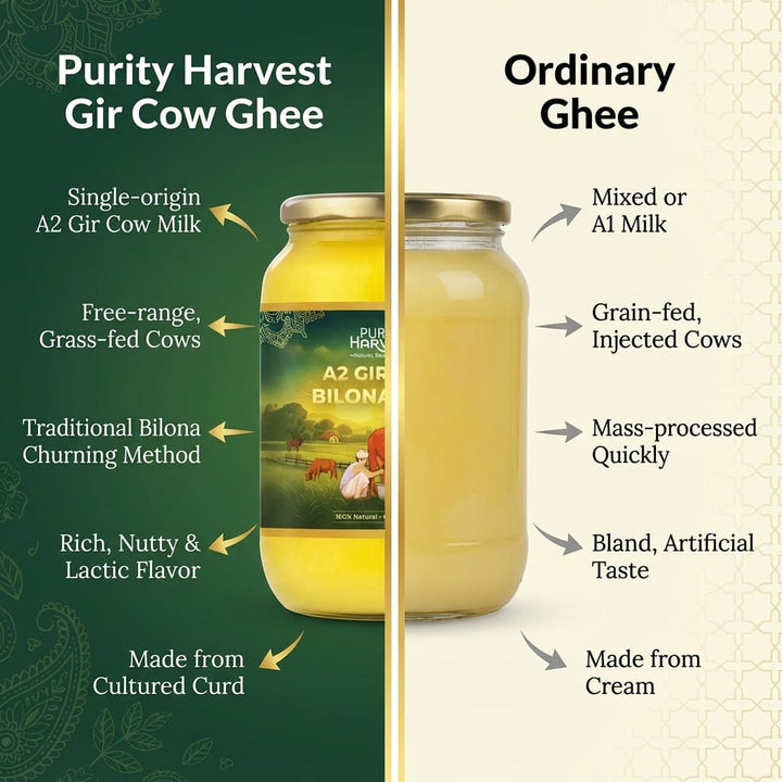 A2 Gir Cow Ghee | Crafted Using Traditional Vedic Bilona Method - Purity Harvest