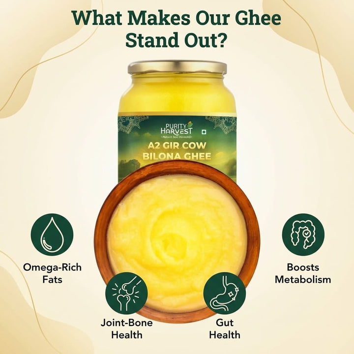 A2 Gir Cow Ghee | Crafted Using Traditional Vedic Bilona Method - Purity Harvest